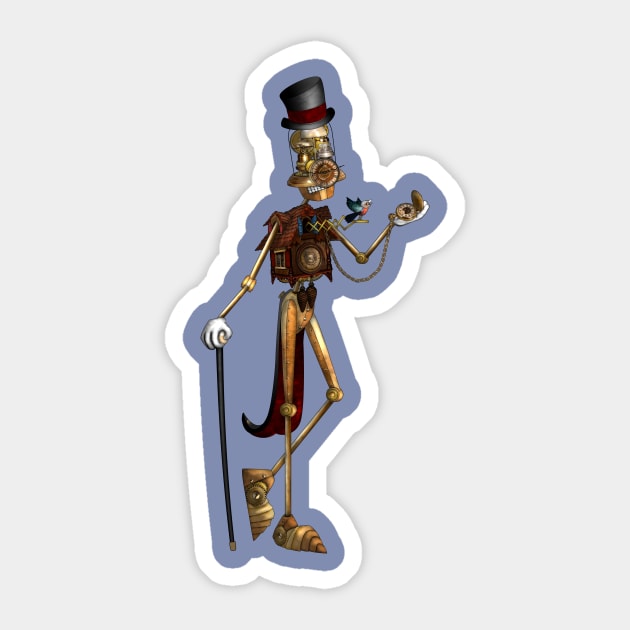 ClockBot (solo) Sticker by Winterbourne Workshop